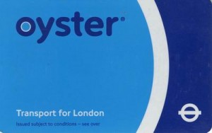 Oystercard, lontoon maanalaisen metrokortti